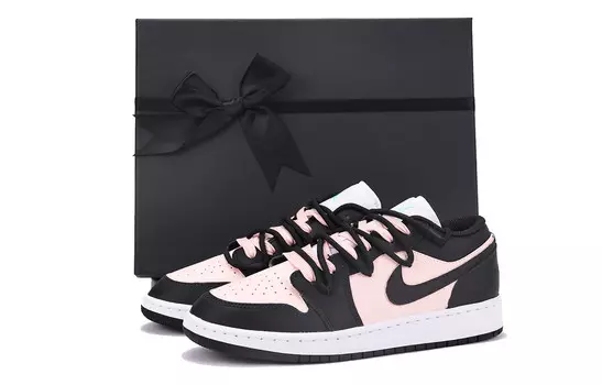 Кроссовки Air JORDAN 1 Vintage Basketball Shoes Women's Low-Top Black Pink, розовый