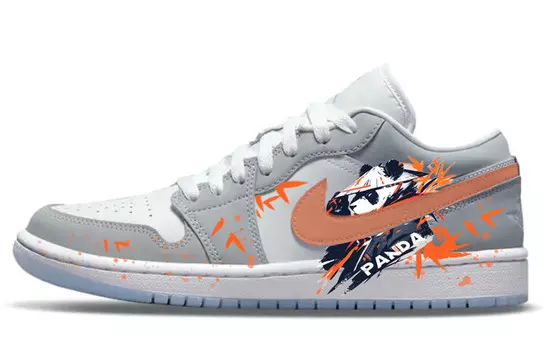 Кроссовки Air Jordan 1 Vintage Basketball Shoes Women's Low-top Grey/white, светло-серый