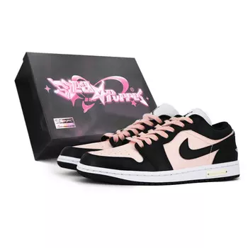 Кроссовки Air JORDAN 1 Vintage Basketball Shoes Women's Low-Top Black Pink, черный/розовый