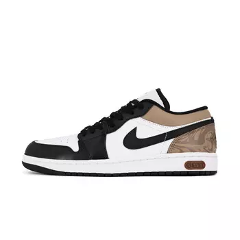 Кроссовки Air Jordan 1 Vintage Basketball Shoes Men Low-top Black/White/Brown, цвет Mocha chestnut