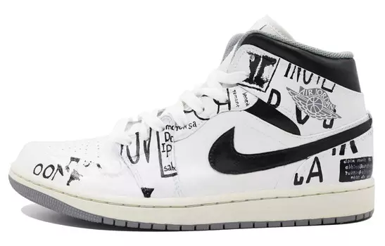 Кроссовки Air Jordan 1 Vintage Basketball Shoes Women's Mid-top Black/White, черный
