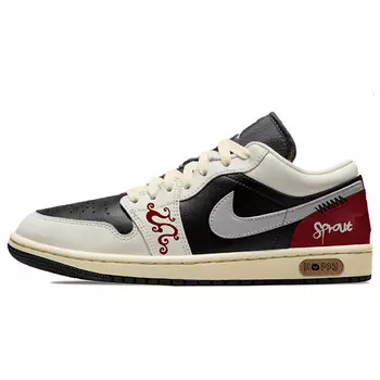 Кроссовки Air Jordan 1 Vintage Basketball Shoes Women's Low-top Red/Black, цвет Burgundy