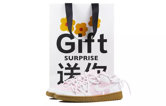 Кроссовки Air Jordan 1 Vintage Basketball Shoes Women's Low-top White/pink, цвет White powder ice cream