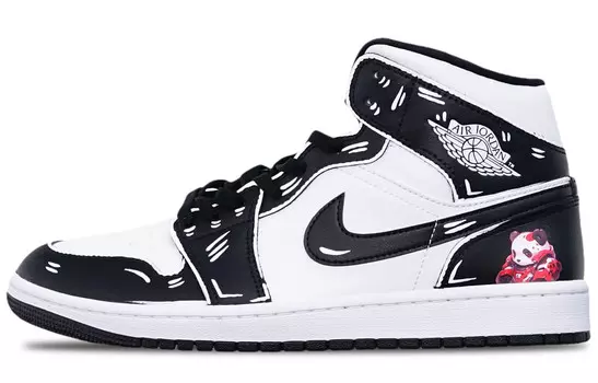 Кроссовки Air JORDAN 1 Vintage Basketball Shoes Women's High-Top Black White