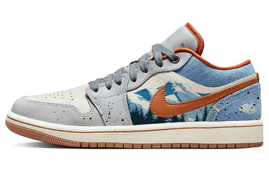 Кроссовки Air JORDAN 1 Vintage Basketball Shoes Women's Low-Top Blue White