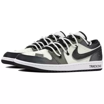 Кроссовки Air Jordan 1 Vintage Basketball Shoes Men Low-top Grey/green, серый
