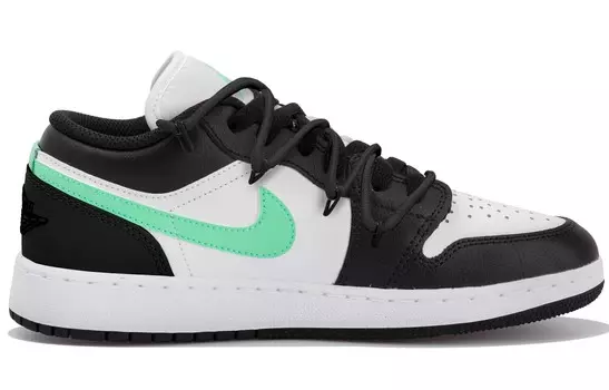 Кроссовки Air Jordan 1 Vintage Basketball Shoes Women's Low-top Black/white/green, зеленый