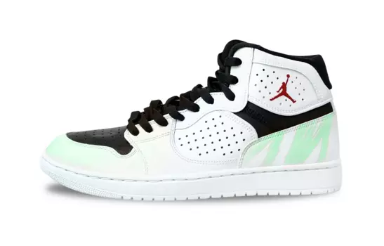 Кроссовки Air Jordan 1 Vintage Basketball Shoes Unisex High-top White/green, белый