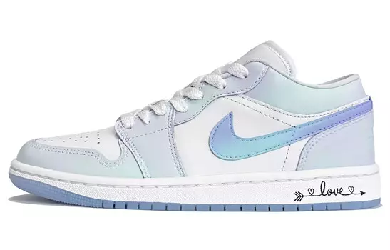 Кроссовки Air Jordan 1 Vintage Basketball Shoes Women's Low-top Blue/violet, голубой