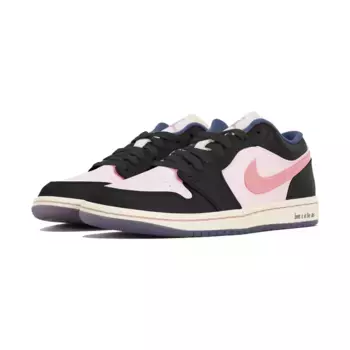 Кроссовки Air JORDAN 1 Vintage Basketball Shoes Women's Low-Top Black Pink