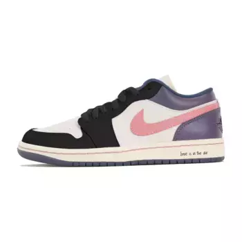 Кроссовки Air JORDAN 1 Vintage Basketball Shoes Women's Low-Top Black Pink