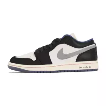 Кроссовки Air Jordan 1 Vintage Basketball Shoes Women's Low-top Black Ash Powder, черный