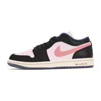 Кроссовки Air Jordan 1 Vintage Basketball Shoes Women's Low-top Pink, белый