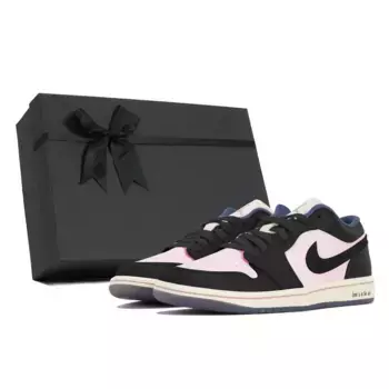 Кроссовки Air JORDAN 1 Vintage Basketball Shoes Women's Low-Top Black Pink
