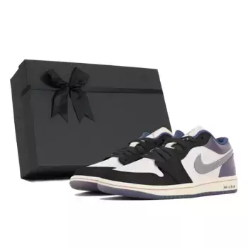 Кроссовки Air Jordan 1 Vintage Basketball Shoes Women's Low-top Purple, белый