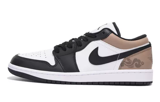 Кроссовки Air Jordan 1 Vintage Basketball Shoes Men Low-top Black/Brown, коричневый