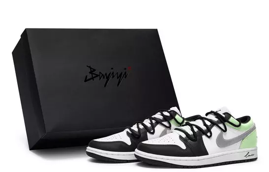 Кроссовки Air Jordan 1 Vintage Basketball Shoes Women's Low-top Green, зеленый