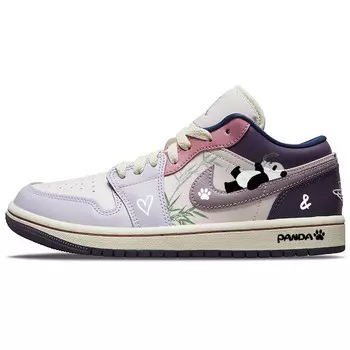 Кроссовки Air Jordan 1 Vintage Basketball Shoes Women's Low-top Purple/Pink, розовый