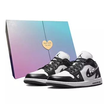 Кроссовки Air JORDAN 1 Vintage Basketball Shoes Women's Low-Top Black White, черный