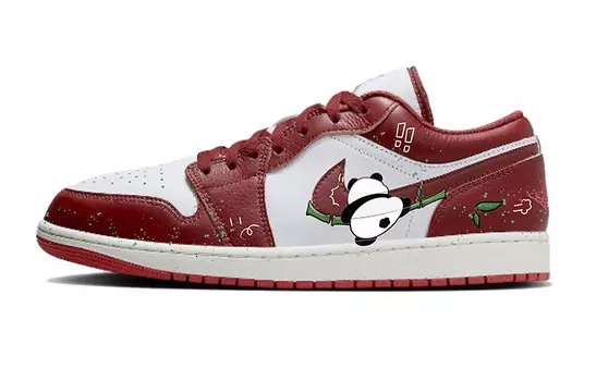 Кроссовки Air Jordan 1 Vintage Basketball Shoes Men Low-top Red/white, красный