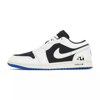 Кроссовки Air Jordan 1 Vintage Basketball Shoes Men Low-top Black, белый