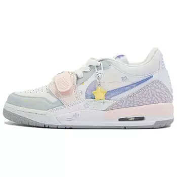 Кроссовки Air Jordan 1 Vintage Basketball Shoes Women's Low-top Pink/Purple, розовый