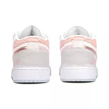 Кроссовки Air Jordan 1 Vintage Basketball Shoes Women's Low-top Pink/Grey, серый/розовый
