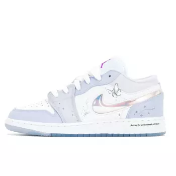 Кроссовки Air Jordan 1 Vintage Basketball Shoes Women's Low-top White, белый