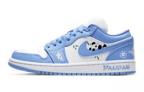Кроссовки Air JORDAN 1 Vintage Basketball Shoes Women's Low-Top Blue White
