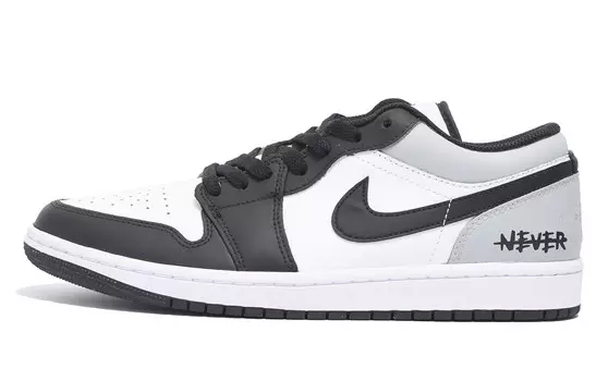 Кроссовки Air Jordan 1 Vintage Basketball Shoes Men Low-top Grey/black/white, светло-серый