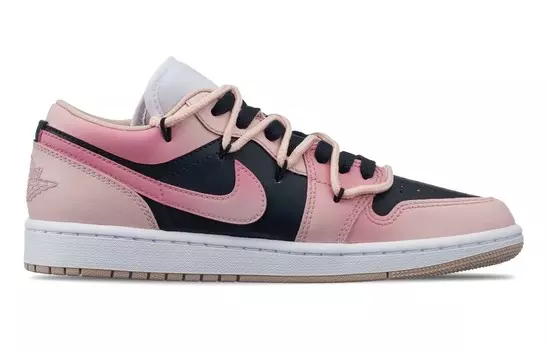 Кроссовки Air Jordan 1 Vintage Basketball Shoes Women's Low-top Black/powder, черный/розовый