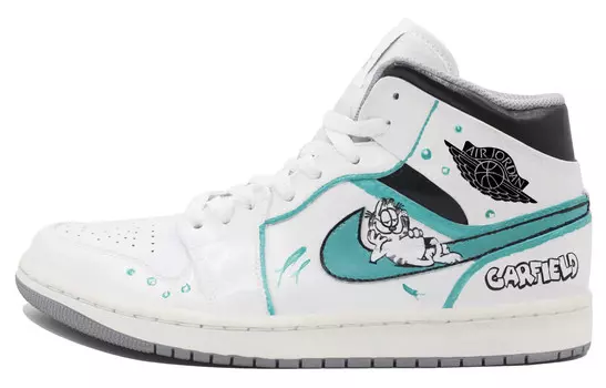 Кроссовки Air Jordan 1 Vintage Basketball Shoes Women's Mid-top White/Green, цвет Emerald