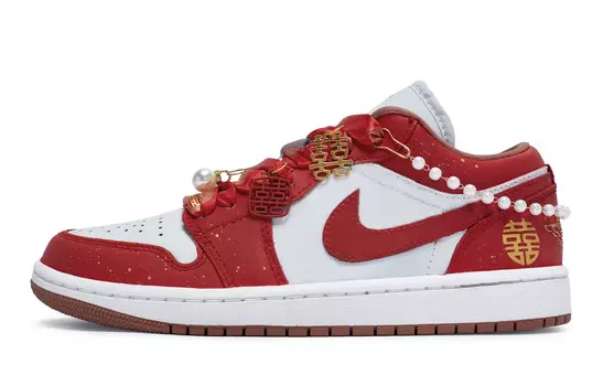 Кроссовки Air Jordan 1 Vintage Basketball Shoes Women's Low-top Gold, золотой