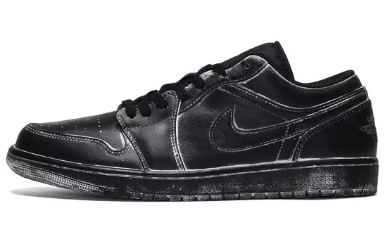 Кроссовки Air Jordan 1 Vintage Basketball Shoes Men Low-top Dark Gray, черный/серый