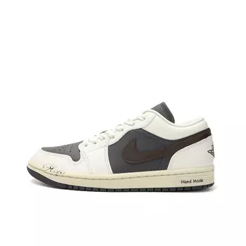 Кроссовки Air Jordan 1 Vintage Basketball Shoes Women's Low-top Black, цвет Lead