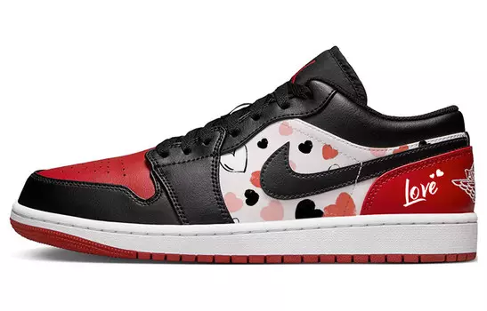 Кроссовки Air Jordan 1 Vintage Basketball Shoes Men Low-top Red/Black, красный