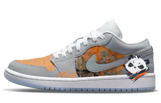 Кроссовки Air Jordan 1 Vintage Basketball Shoes Women's Low-top Grey/white, светло-серый
