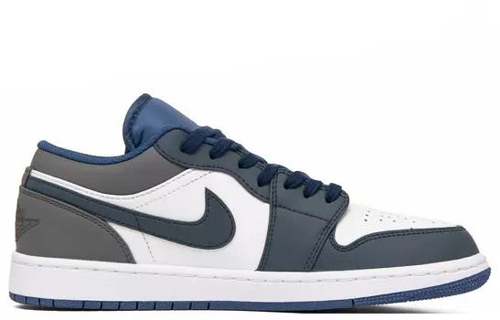 Кроссовки Air Jordan 1 Vintage Basketball Shoes Men Low-top Cobalt Blue, коричневый