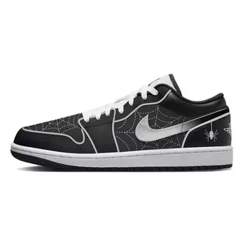 Кроссовки Air Jordan 1 Vintage Basketball Shoes Men Low-top White/black, черный