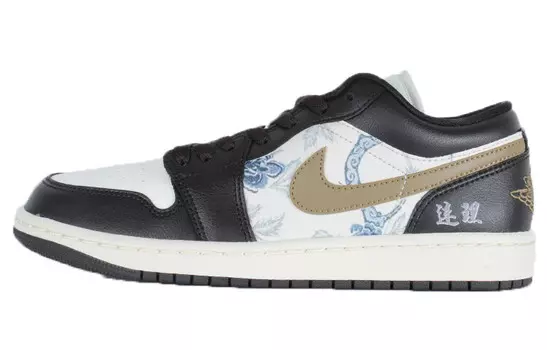 Кроссовки Air Jordan 1 Vintage Basketball Shoes Women's Low-top Brown/White, коричневый