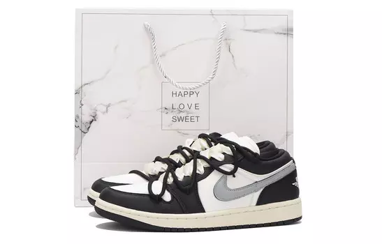 Кроссовки Air Jordan 1 Vintage Basketball Shoes Women's Low-top Gray, серый