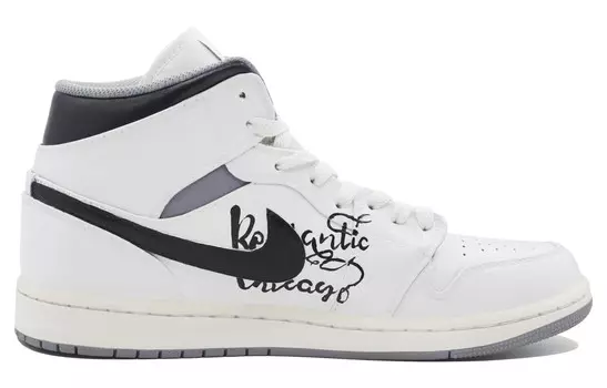 Кроссовки Air Jordan 1 Vintage Basketball Shoes Women's Mid-top Black/White, черный