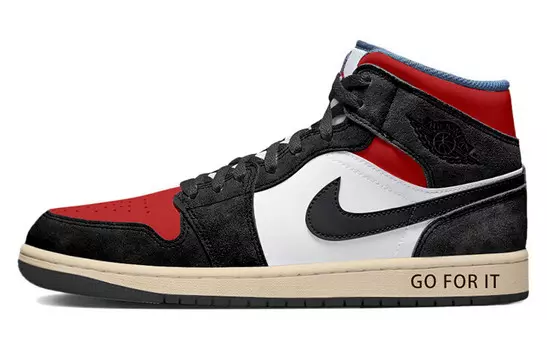 Кроссовки Air Jordan 1 Vintage Basketball Shoes Men High-top Red, красный