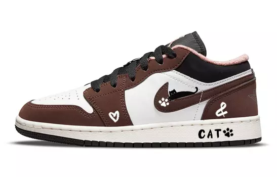 Кроссовки Air Jordan 1 Vintage Basketball Shoes Women's Low-top Gray, серый