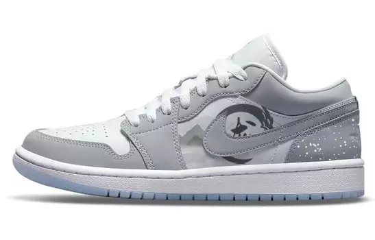 Кроссовки Air JORDAN 1 Vintage Basketball Shoes Women's Low-Top Gray White