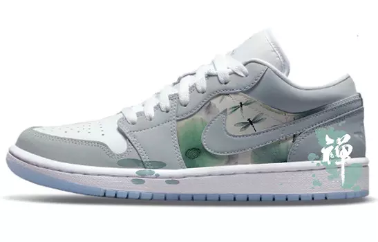 Кроссовки Air JORDAN 1 Vintage Basketball Shoes Women's Low-Top Gray White