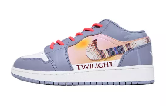 Кроссовки Air Jordan 1 Vintage Basketball Shoes Women's Low-top Gray, Orange, серый