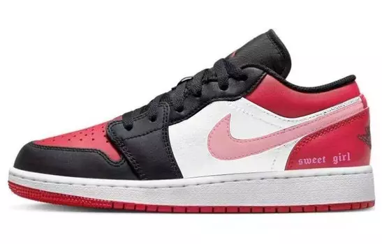 Кроссовки Air Jordan 1 Vintage Basketball Shoes Men Low-top Black/Red/White, черный