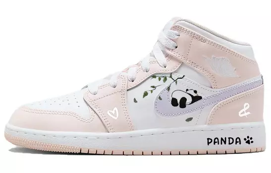 Кроссовки Air Jordan 1 Vintage Basketball Shoes Women's High-top Pink/Purple, розовый