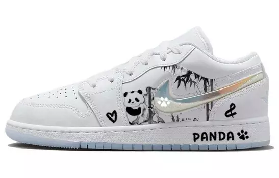Кроссовки Air Jordan 1 Vintage Basketball Shoes Women's Low-top Black/white, белый